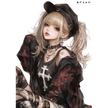 【10月新作5】07-094-0024 人物貼紙 輕龐克女孩