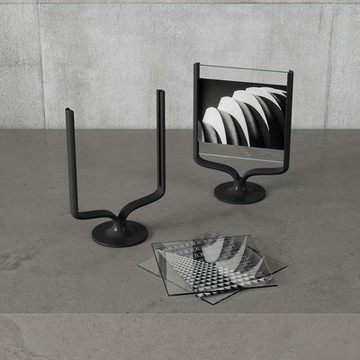 《Umbra》Wishbone相框-黑5x7吋-- 畫框 照片框 櫃台MENU