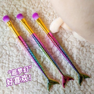 臺灣出🚚滿滿少女心!正品人魚獨角獸化妝刷套裝初學者6件套粉刷眼影