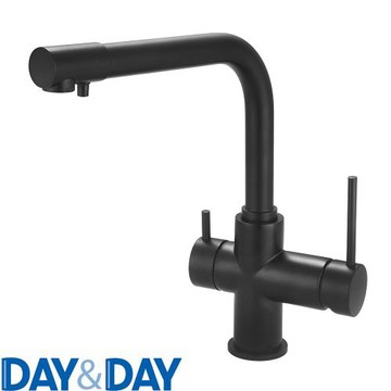 【DAY&DAY】三用檯面龍頭(消光黑) 附鋼製加長型三角凡爾