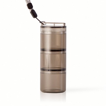 ANKOMN｜小鮮盒｜外出分裝堅果 、咖啡豆、乾貨、飼料....｜1入（透黑）