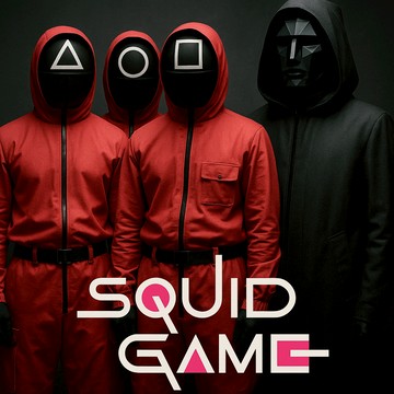 『僅此檔最低價💥』魷魚遊戲面具 衣服套組 闖關道具 魷魚游戲服裝 面具 萬聖節服裝 萬聖節裝扮 由於遊戲 cosplay