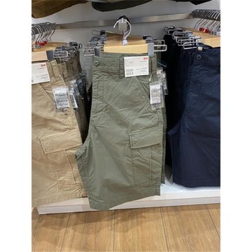 虞服 男士夏季棉氨彈力工裝多口袋純色休閑直筒五分短褲