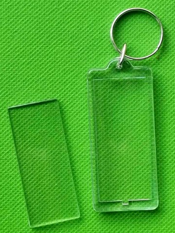 鑰匙扣照片身份牌亞克力夾照片正方形壓克力空殼自制腰掛書包女