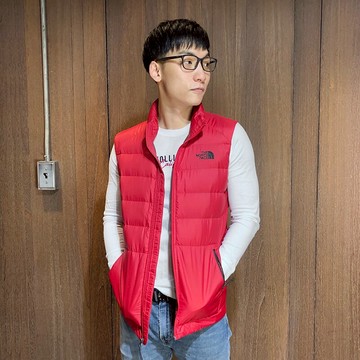 美國百分百【全新真品】The North Face 羽絨 背心 TNF 北臉 馬甲 550系列 保暖 男 紅色 E838