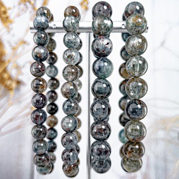 【金紅石共生\藍綠晶】稀缺收藏品 藍晶石 水晶手鍊手串/可挑款