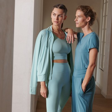 【HANRO】Balance 運動緊身褲 XS-M (淺藍綠)