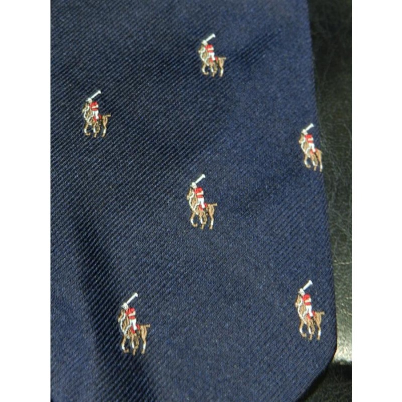 POLO RALPH LAUREN】Polo Pony シルク ネクタイ NAVY-