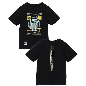CHUMS 拉麺一丁 T-Shirt 童 短袖上衣 黑色 CH211456K001