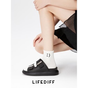 夏季白色運動短襪吸汗透氣短筒襪子女薄款春秋款可愛笑臉無骨棉襪