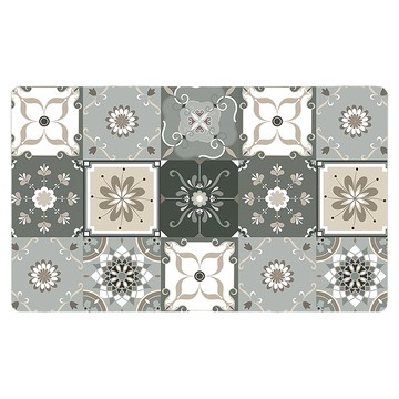 半島良品 PVC防油防水皮革地墊  短款(75 x 45 x 0.5cm)  典雅花瓷磚  1件