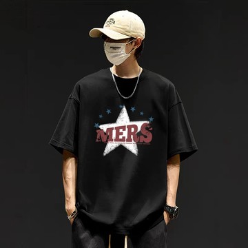 現貨『簡約精緻』💎 質感上衣 歐美上衣 大尺碼男生上衣 素t 短t 重磅純棉t恤 白t 上衣男短袖 寬鬆衣服 8030