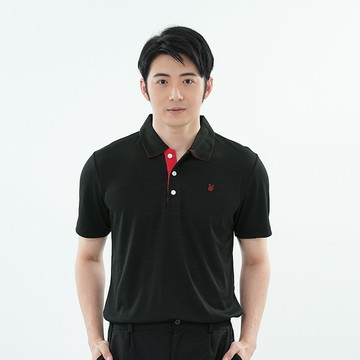 【遊遍天下】台灣現貨-MIT男款抗UV吸濕排汗環保紗機能POLO衫 GS1022 / 黑色