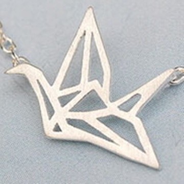 現貨+預購 925純銀項鍊 吊墜-紙鶴造型經典唯美百搭母親節生日情人節禮物女配件73y84【獨家進口】【米蘭精品】