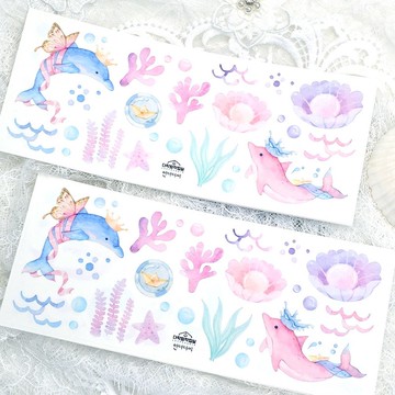 ：海的深處：霧面透明貼紙