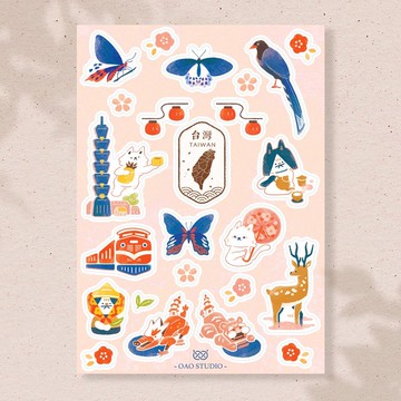 postcard-美麗台灣貼紙2入組