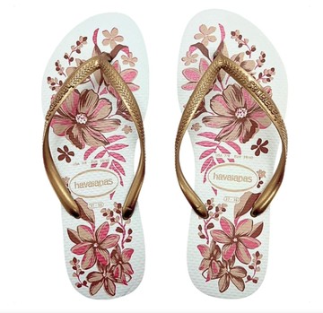 havaianas 哈瓦士 巴西人字拖 女款 Slim Organic 非洲菊白 拖鞋 夾腳拖 海灘鞋