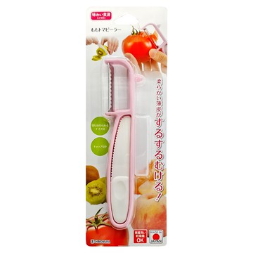 SHIMOMURA 下村工業 AJIWAI 桃子番茄削皮器  粉色  1個