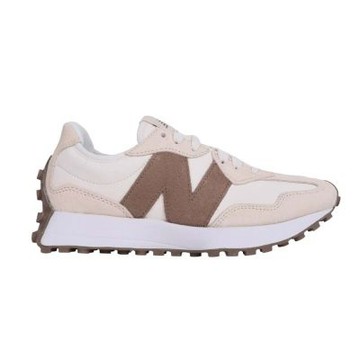 NEWBALANCE 327 女復古休閒鞋-慢跑 327系列 NB N字鞋 W327SUC 米白咖啡
