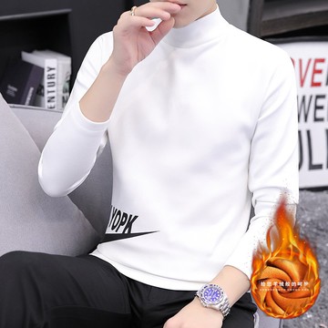 青少年長袖T恤男秋裝半高領打底衫中學生秋衣韓版上衣秋季潮男裝