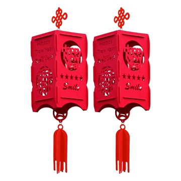 小麥購物 新年春節大紅方形毛氈節慶掛飾 L903  62 x 18cm  紅色