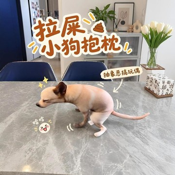 ⏳臺灣特售⏳狗狗拉屎抱枕趣味抽象嗯嗯造型玩偶可愛上班搭子夾腿陪睡小狗公仔