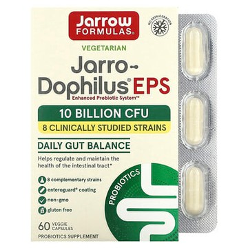 Jarrow Formulas, Jarro-Dophilus EPS，消化益生菌，50 億，60 粒 EnteroGuard 素食膠囊