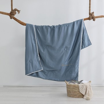 HOYACASA 禾雅寢具 60支/300織琉璃天絲涼被  薄霧藍  150 x 190cm