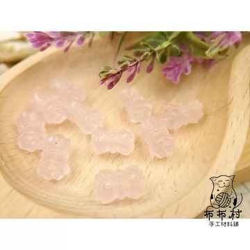粉水晶併蒂蓮雕刻粉水晶 水晶文玩飾品T52