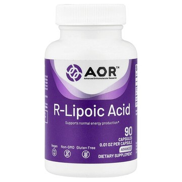 Advanced Orthomolecular Research AOR, R-硫辛酸，150 毫克，90 粒膠囊