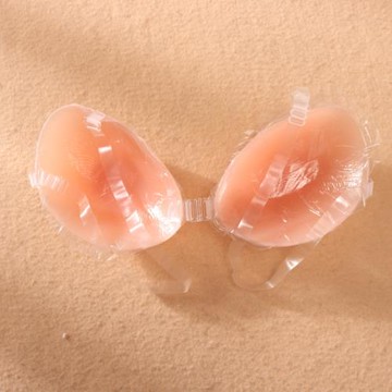 游泳防水后背有肩帶乳硅膠隱形文胸貼婚紗聚攏深v隱形內衣newbra