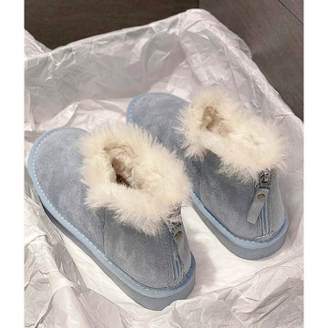 🔥 熱賣 🔥 雪地靴冬季加厚加絨 🔥 暖暖敲舒服~韓國INS加厚毛毛雪地靴女2022冬新款加絨防滑保暖棉鞋