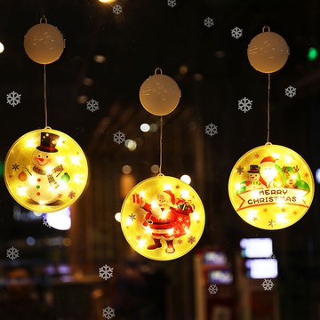 圣誕節裝飾品圣誕樹發光掛件櫥窗玻璃吸盤彩燈臥室裝飾房間布置