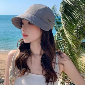 趙露思同款防曬帽女夏季遮陽帽子防紫外線太陽帽網紅顯臉小漁夫帽