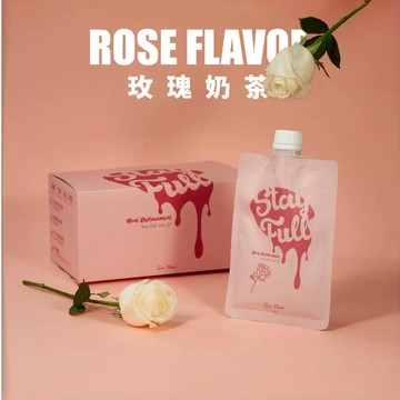 【現貨玫瑰奶茶】StayFull 代餐 搖搖袋餐 代餐奶昔 搖搖飲 官方授權商 1盒8包 SGS檢驗 玫瑰奶茶
