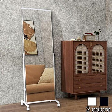 《C&B》第二代伊莎無邊框加寬型50cm壁掛落地兩用移動穿衣立鏡