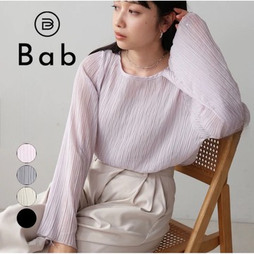 現貨🇯🇵Bab 多色 甜美微露肩 垂直褶皺  打底衣 上衣 襯衫 日系穿搭 冬天女裝