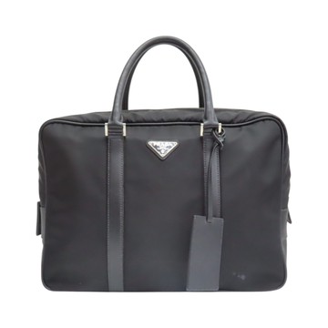 PRADA 普拉達 黑色 尼龍 Saffiano牛革 公事包 VA0661 【二手名牌BRAND OFF】