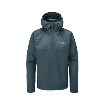 RAB 【英國 】Downpour Eco Jacket 輕量防風防水連帽外套 男款 獵戶藍 #QWG82