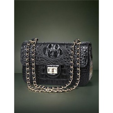 TBW 泰國輕奢鱷魚皮女包正品真皮高檔奢華高級質感鏈條單肩斜挎包