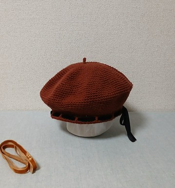16 年經典復刻 | 沉靜絲絨緞帶貝蕾帽．獨一無二 (棕色) + 替換緞帶