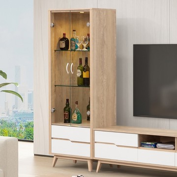 MUNA家居 伊洛2尺展示櫃/共三色 64X40X175.5cm