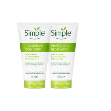 Simple 溫和保濕 潔顏乳 150ml x2入
