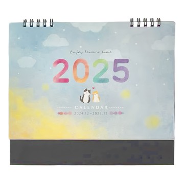 JOY STAR 水彩風 25K三角大桌曆  暖暖碧空  1本