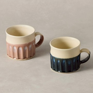 KOYOTOKI 美濃燒 - 雲頂波紋馬克杯 - 任選對杯組(270 ml)