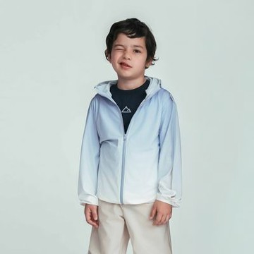 GIORDANO 童裝涼感抗UV合身連帽外套 - 80 漸變藍