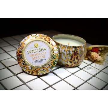 Voluspa 美國 香氛精油蠟燭 白葡萄貝里尼 Prosecco Bellini 4oz 迷你鐵罐 全新
