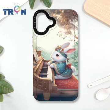 TRON IPHONE 16 PLUS 彈鋼琴的古風兔子 MAGSAFE 磁吸 防摔 太空殼 透白 手機殼