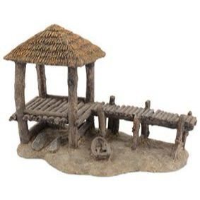 P老闆水族~Leilih (鐳力)仿真飾品 SS-054 島中涼亭 小橋涼亭 飾品 河邊涼亭 水族飾品 園藝 擺件