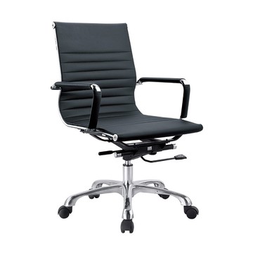 【H&D東稻家居】懸吊後仰氣壓升降黑皮辦公椅【DY2/636B】